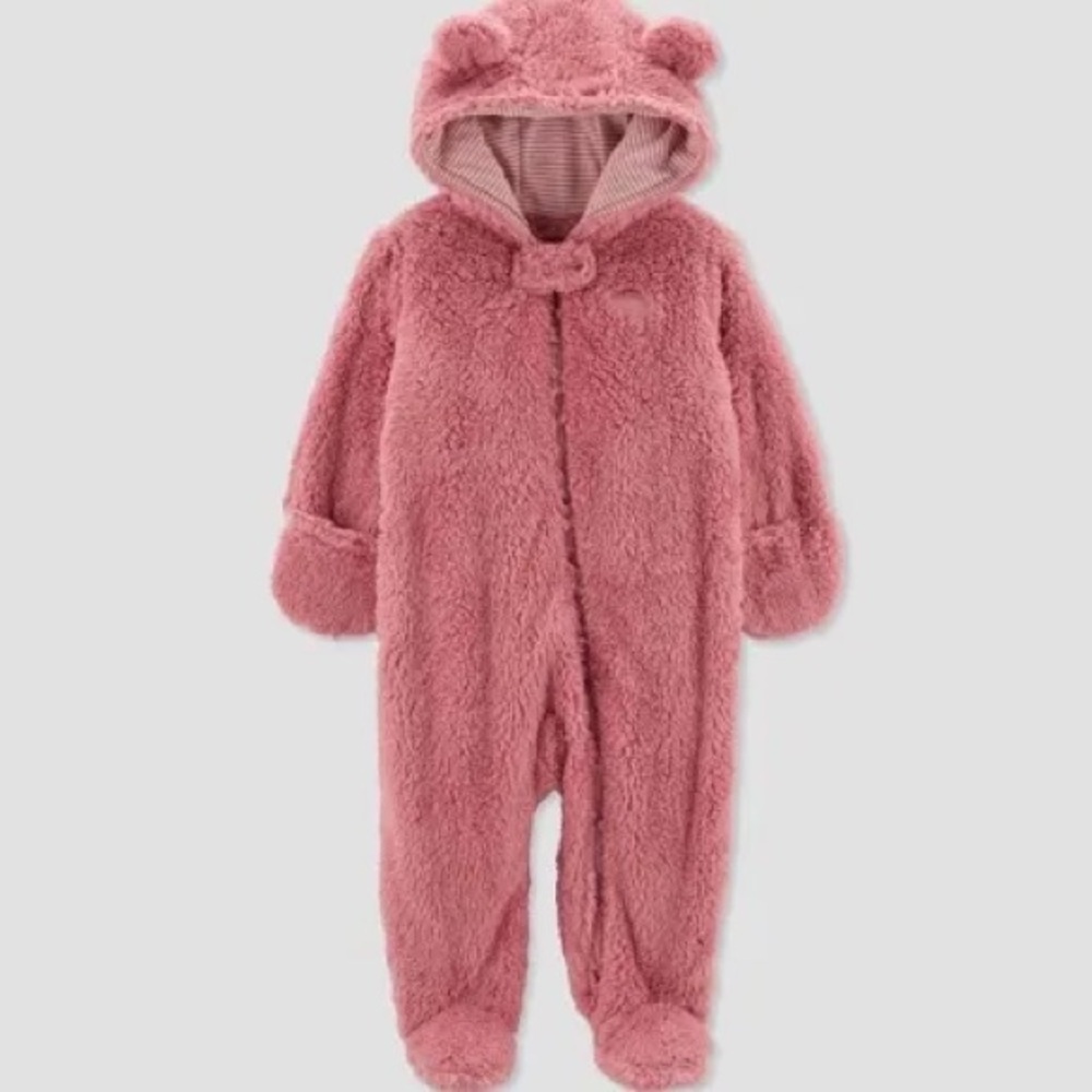3/$30 Pink Teddy Bear Baby Onesie